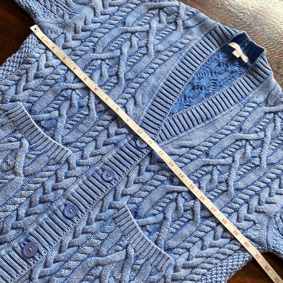 J. Crew Blue Cable Knit Cardigan - Picture 10 of 14